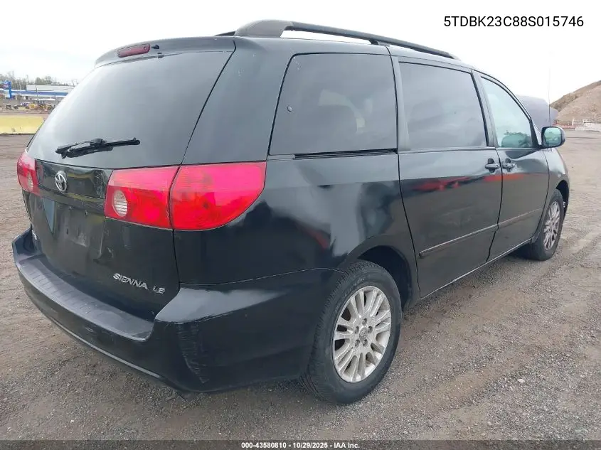 5TDBK23C88S015746 2008 Toyota Sienna Le