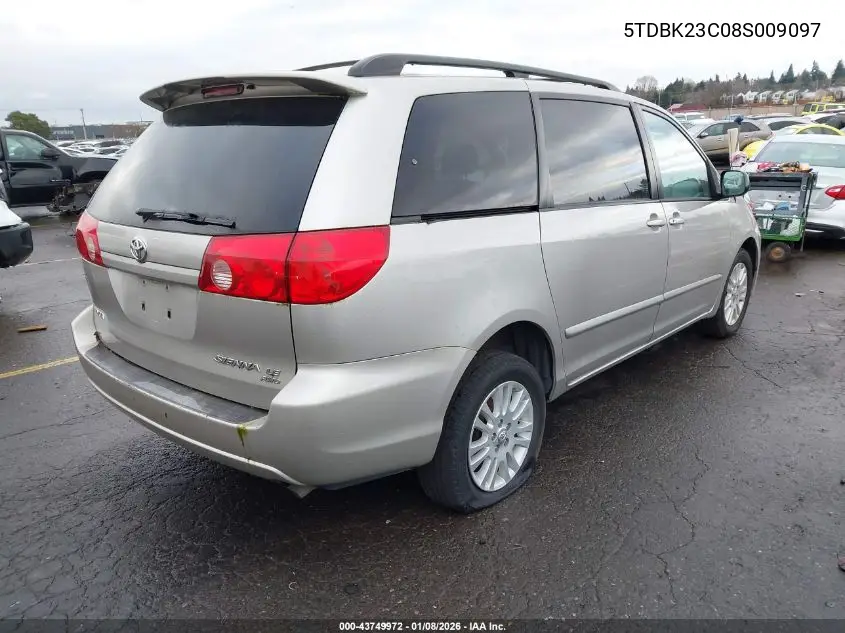 5TDBK23C08S009097 2008 Toyota Sienna Le