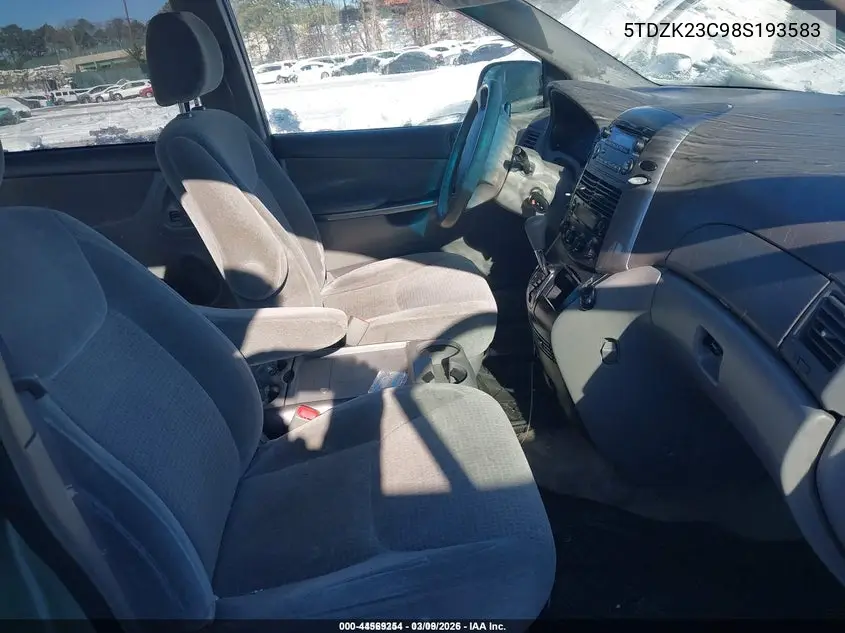 5TDZK23C98S193583 2008 Toyota Sienna Ce
