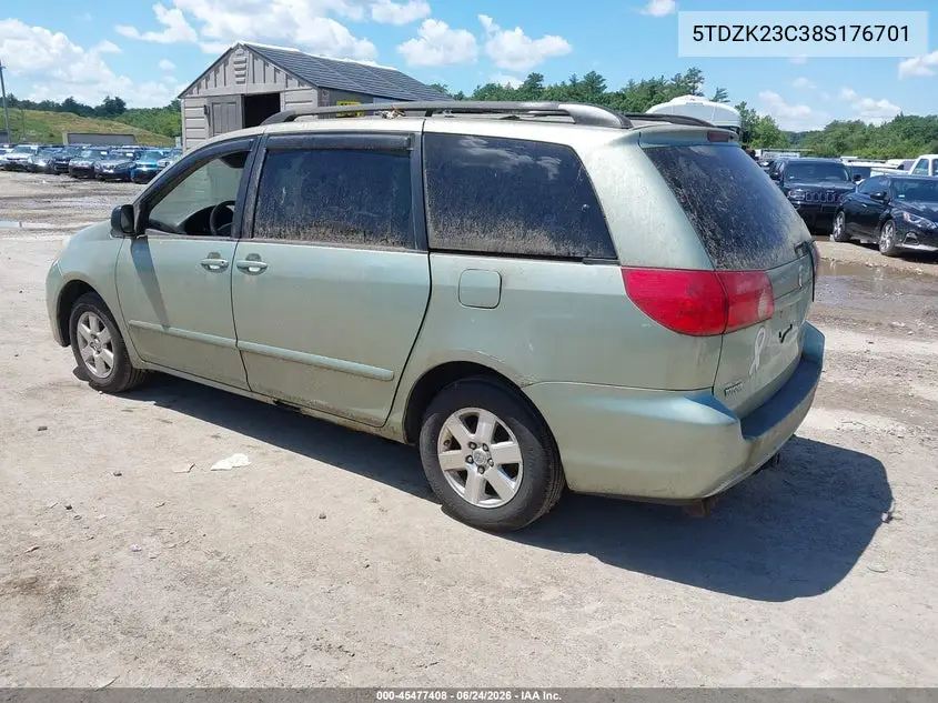 2008 Toyota Sienna Le VIN: 5TDZK23C38S176701 Lot: 45477408