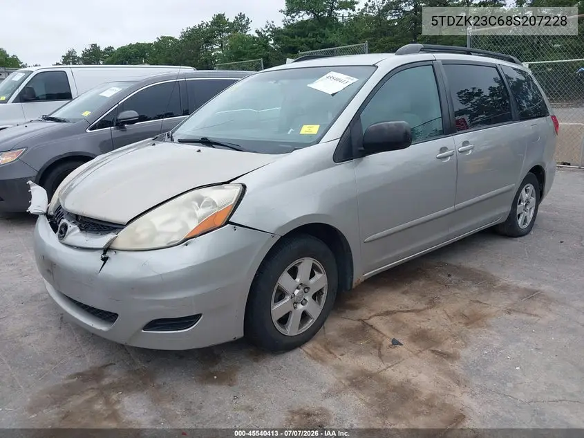 2008 Toyota Sienna Le VIN: 5TDZK23C68S207228 Lot: 45540413
