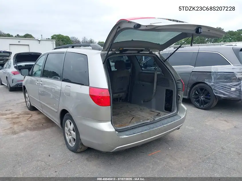 2008 Toyota Sienna Le VIN: 5TDZK23C68S207228 Lot: 45540413