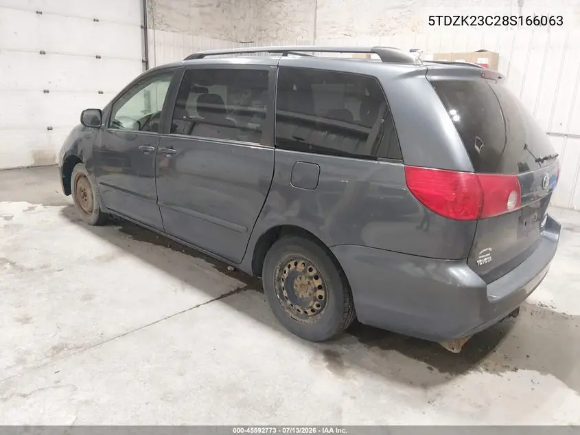2008 Toyota Sienna Le VIN: 5TDZK23C28S166063 Lot: 45592773