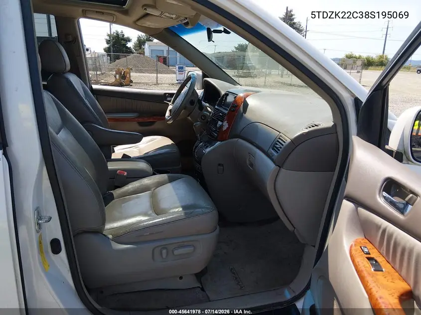2008 Toyota Sienna Xle VIN: 5TDZK22C38S195069 Lot: 45641978
