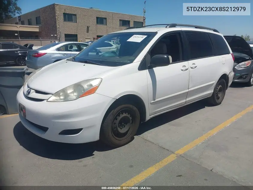 2008 Toyota Sienna Ce VIN: 5TDZK23CX8S212979 Lot: 45656258