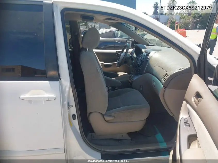 2008 Toyota Sienna Ce VIN: 5TDZK23CX8S212979 Lot: 45656258