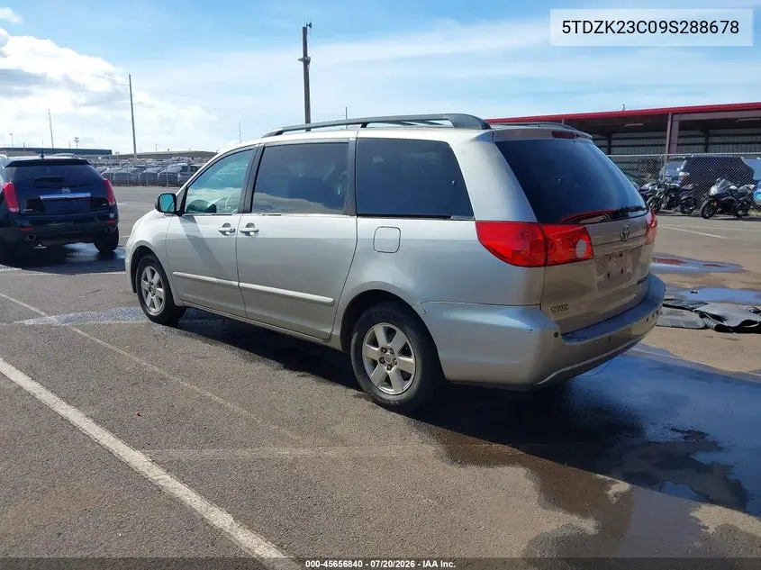 2009 Toyota Sienna Le VIN: 5TDZK23C09S288678 Lot: 45656840