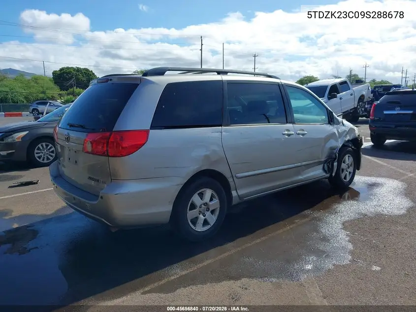 2009 Toyota Sienna Le VIN: 5TDZK23C09S288678 Lot: 45656840