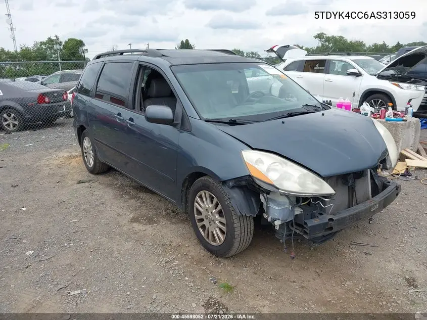 2010 Toyota Sienna Xle VIN: 5TDYK4CC6AS313059 Lot: 45598052