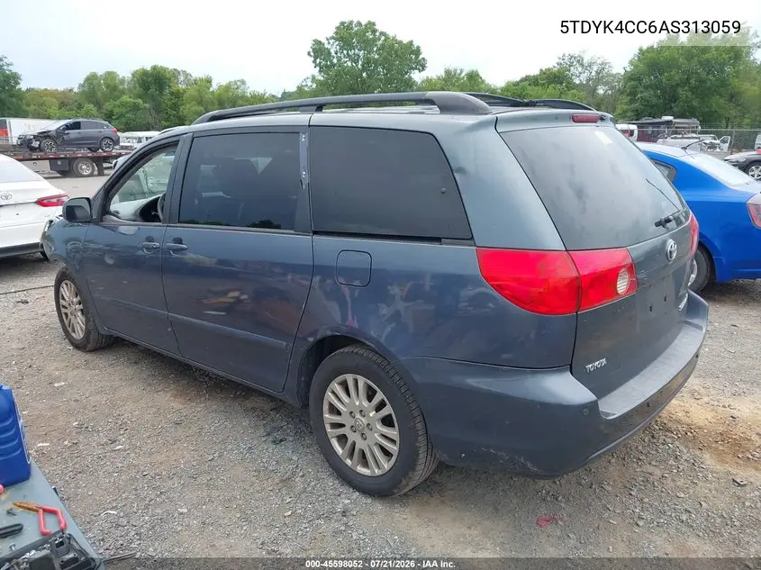 2010 Toyota Sienna Xle VIN: 5TDYK4CC6AS313059 Lot: 45598052