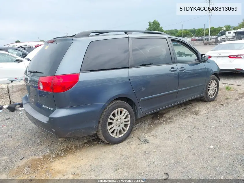 2010 Toyota Sienna Xle VIN: 5TDYK4CC6AS313059 Lot: 45598052