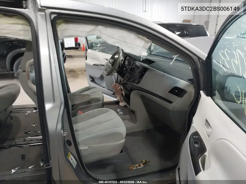 2011 Toyota Sienna Le VIN: 5TDKA3DC2BS006149 Lot: 45187533
