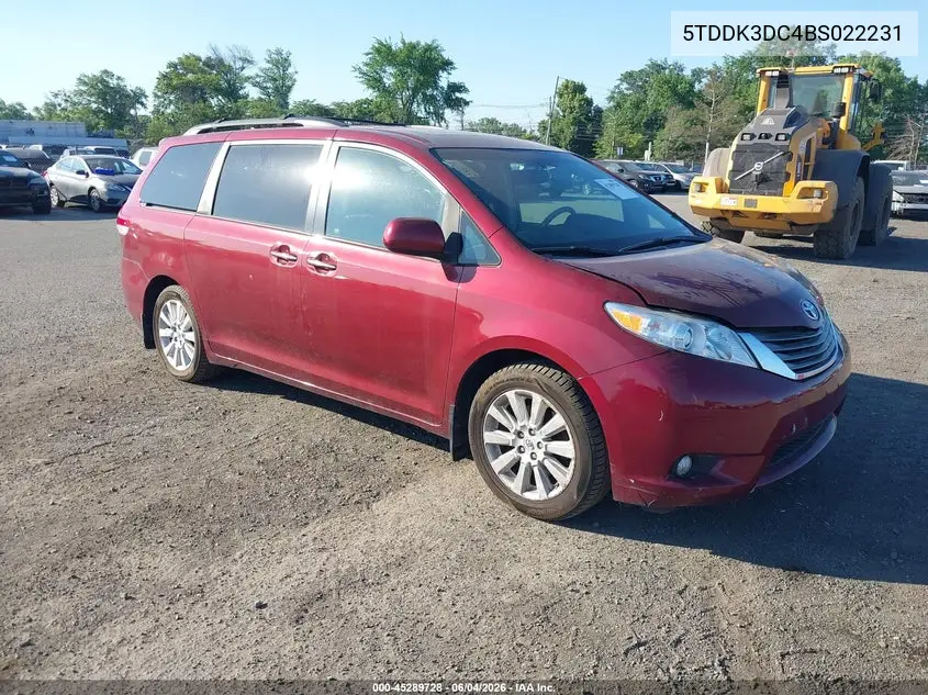 5TDDK3DC4BS022231 2011 Toyota Sienna Xle