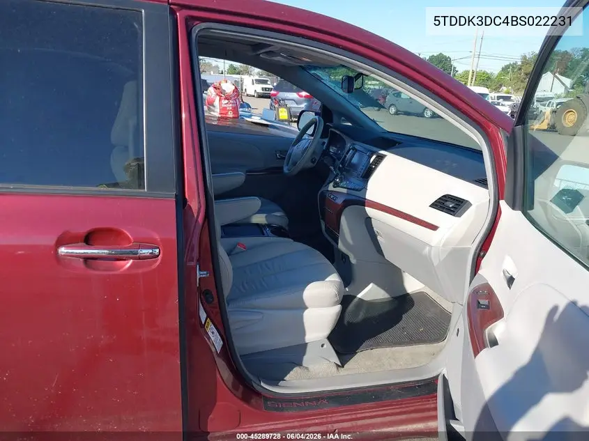 5TDDK3DC4BS022231 2011 Toyota Sienna Xle