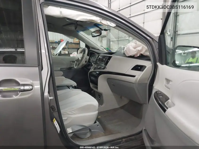 2011 Toyota Sienna Le V6 VIN: 5TDKK3DC3BS116169 Lot: 45566143