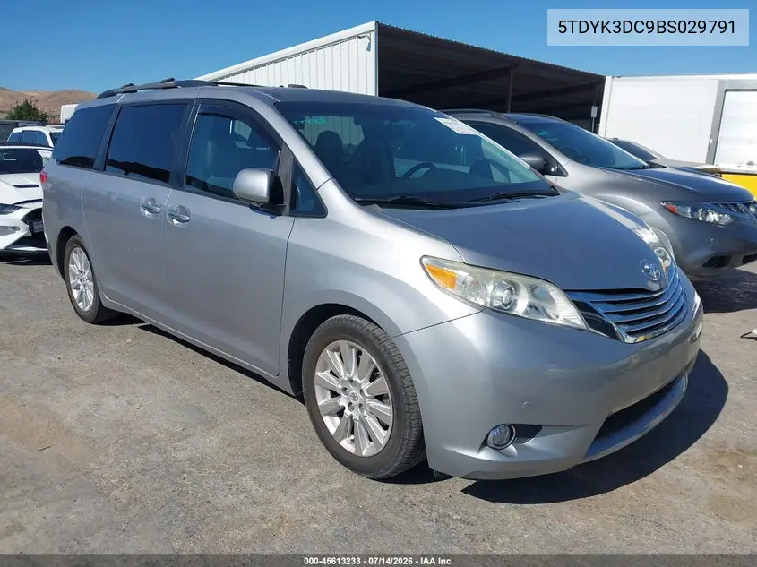 2011 Toyota Sienna Limited V6 VIN: 5TDYK3DC9BS029791 Lot: 45613233