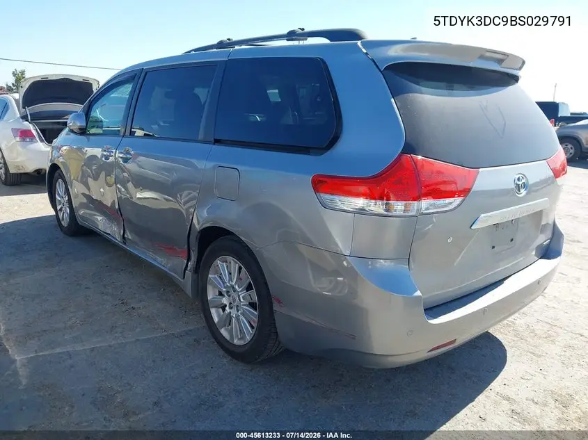 2011 Toyota Sienna Limited V6 VIN: 5TDYK3DC9BS029791 Lot: 45613233