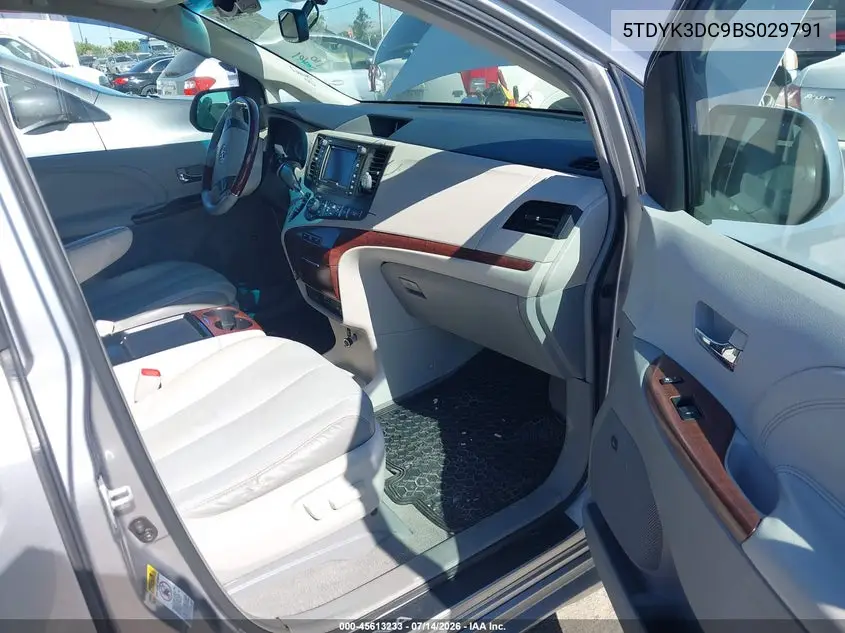 2011 Toyota Sienna Limited V6 VIN: 5TDYK3DC9BS029791 Lot: 45613233