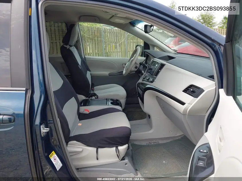 2011 Toyota Sienna Le V6 VIN: 5TDKK3DC2BS093855 Lot: 45653082