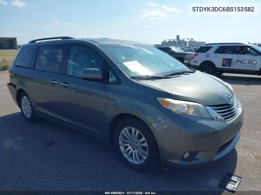 2011 Toyota Sienna Xle V6 VIN: 5TDYK3DC6BS153582 Lot: 45662631