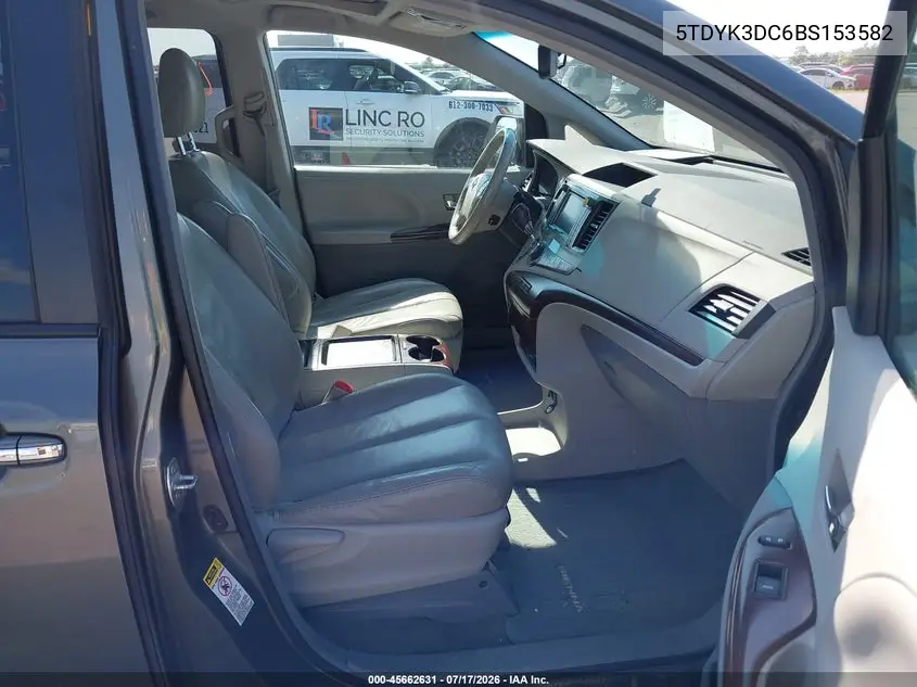 2011 Toyota Sienna Xle V6 VIN: 5TDYK3DC6BS153582 Lot: 45662631