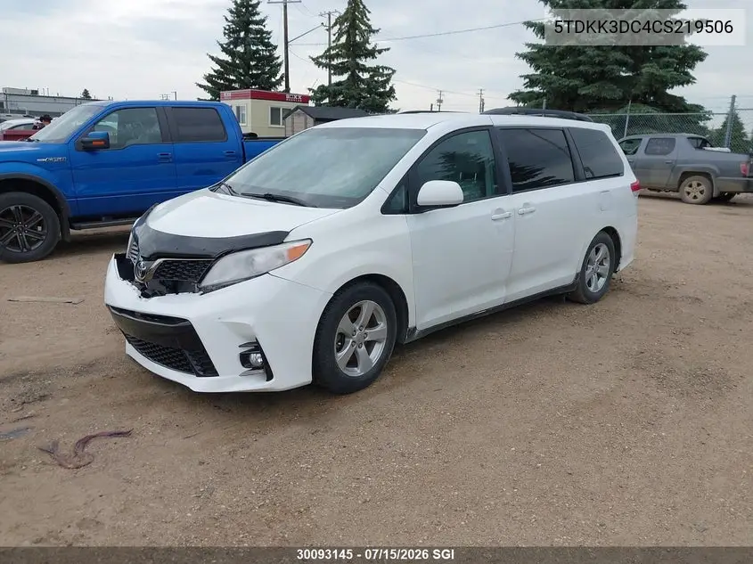 2012 Toyota Sienna Le VIN: 5TDKK3DC4CS219506 Lot: 30093145