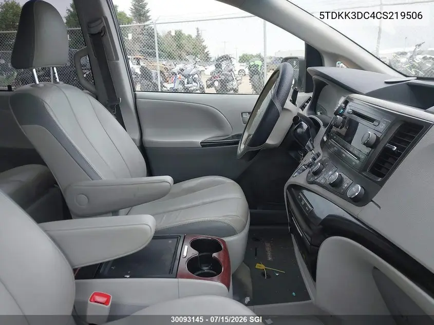 2012 Toyota Sienna Le VIN: 5TDKK3DC4CS219506 Lot: 30093145