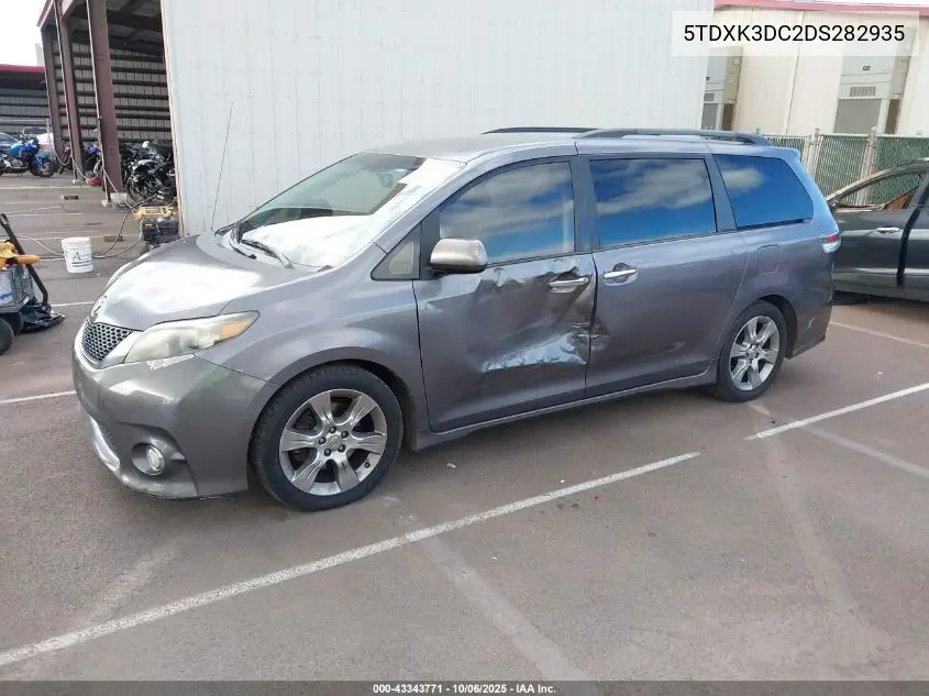 5TDXK3DC2DS282935 2013 Toyota Sienna Se 8 Passenger