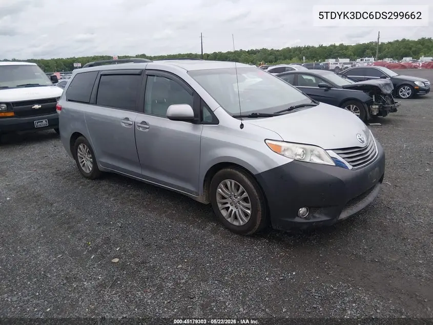 2013 Toyota Sienna Xle V6 8 Passenger VIN: 5TDYK3DC6DS299662 Lot: 45179303