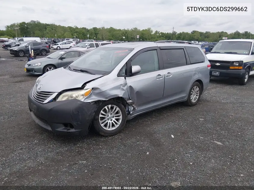 2013 Toyota Sienna Xle V6 8 Passenger VIN: 5TDYK3DC6DS299662 Lot: 45179303