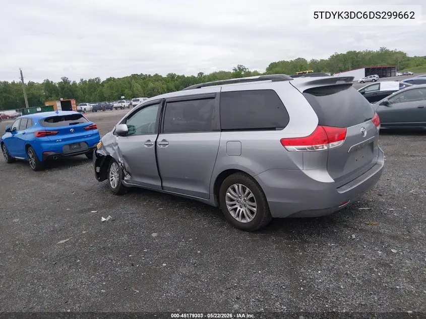 2013 Toyota Sienna Xle V6 8 Passenger VIN: 5TDYK3DC6DS299662 Lot: 45179303