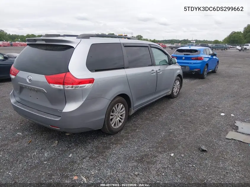 2013 Toyota Sienna Xle V6 8 Passenger VIN: 5TDYK3DC6DS299662 Lot: 45179303