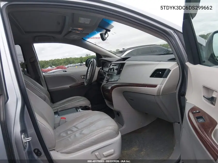2013 Toyota Sienna Xle V6 8 Passenger VIN: 5TDYK3DC6DS299662 Lot: 45179303