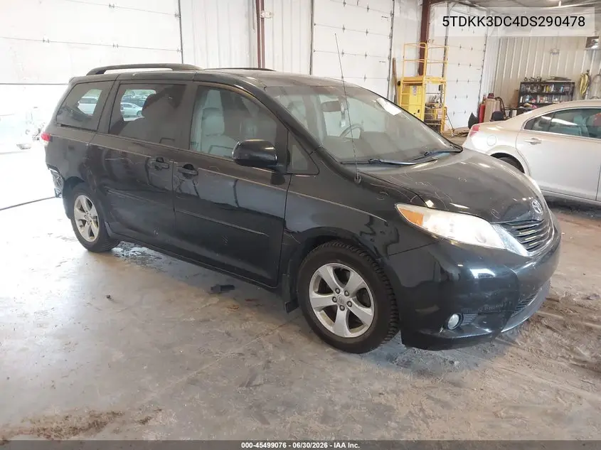 2013 Toyota Sienna Le V6 8 Passenger VIN: 5TDKK3DC4DS290478 Lot: 45499076