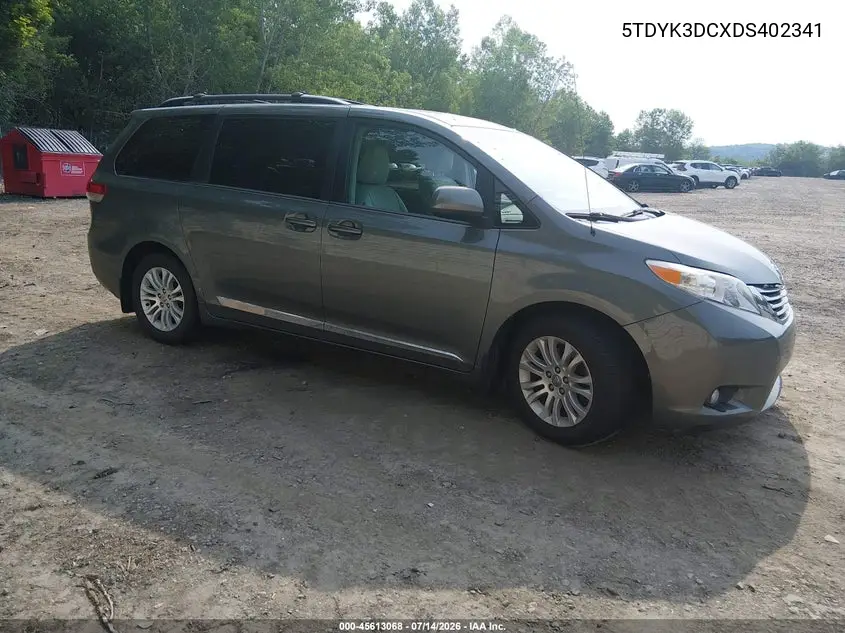 2013 Toyota Sienna Xle V6 8 Passenger VIN: 5TDYK3DCXDS402341 Lot: 45613068