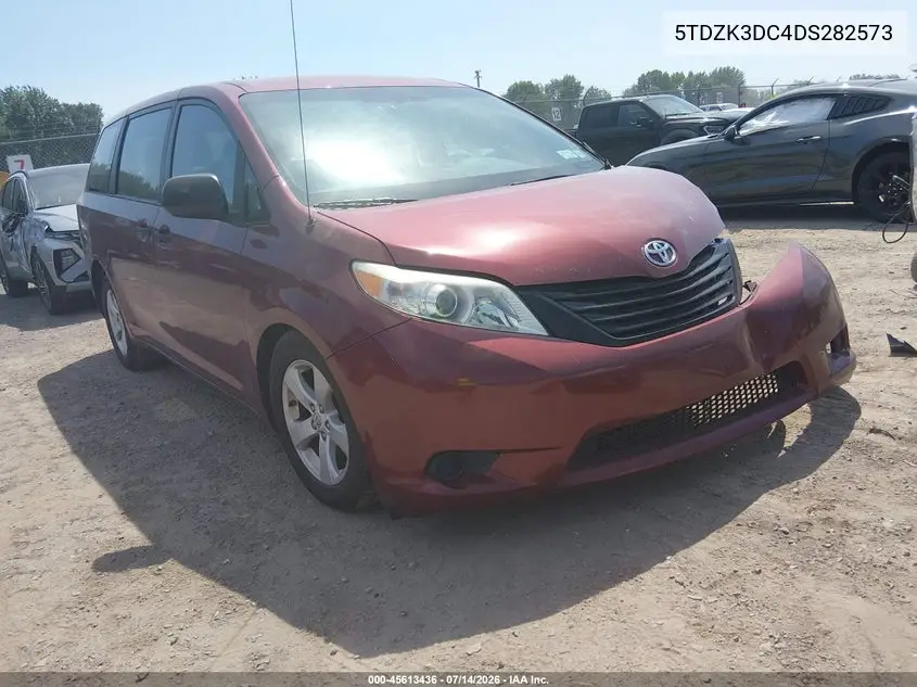 2013 Toyota Sienna L V6 7 Passenger VIN: 5TDZK3DC4DS282573 Lot: 45613436