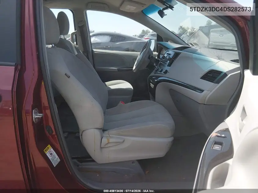 2013 Toyota Sienna L V6 7 Passenger VIN: 5TDZK3DC4DS282573 Lot: 45613436