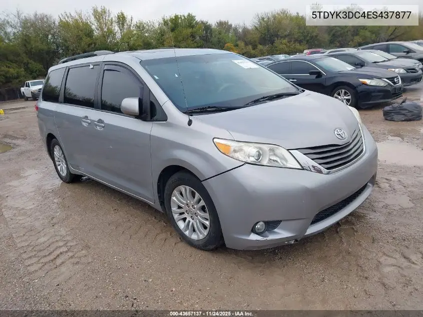 5TDYK3DC4ES437877 2014 Toyota Sienna Xle V6 8 Passenger