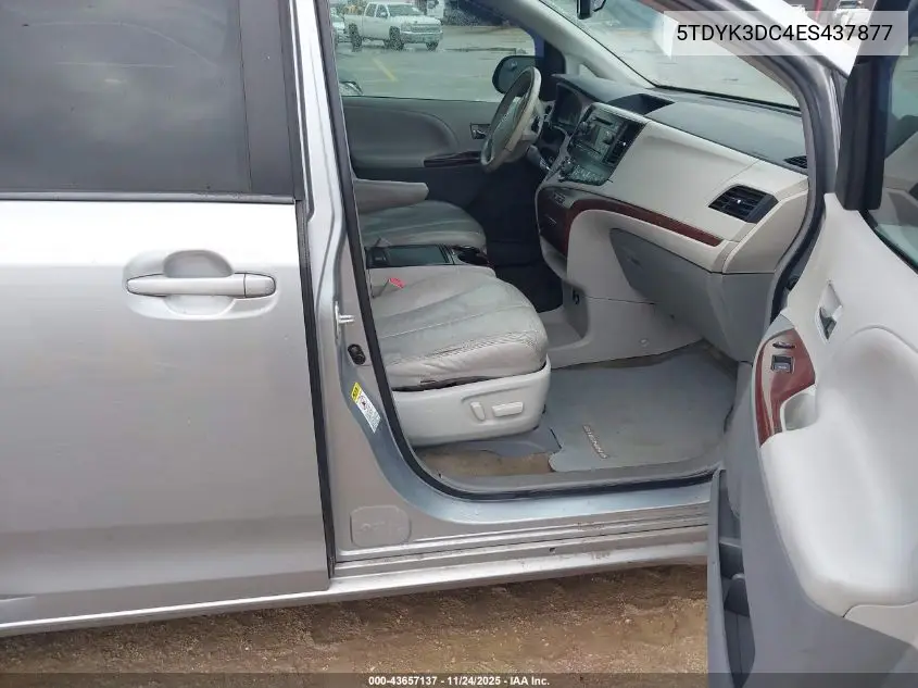 5TDYK3DC4ES437877 2014 Toyota Sienna Xle V6 8 Passenger