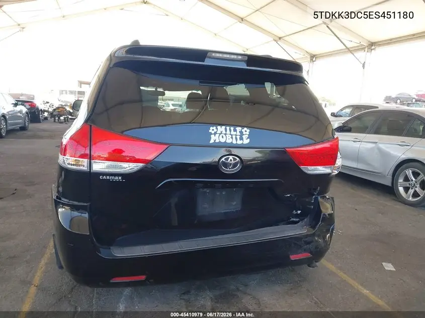 2014 Toyota Sienna Le V6 8 Passenger VIN: 5TDKK3DC5ES451180 Lot: 45410979