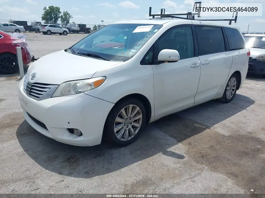 2014 Toyota Sienna Limited V6 7 Passenger VIN: 5TDYK3DC4ES464089 Lot: 45682544