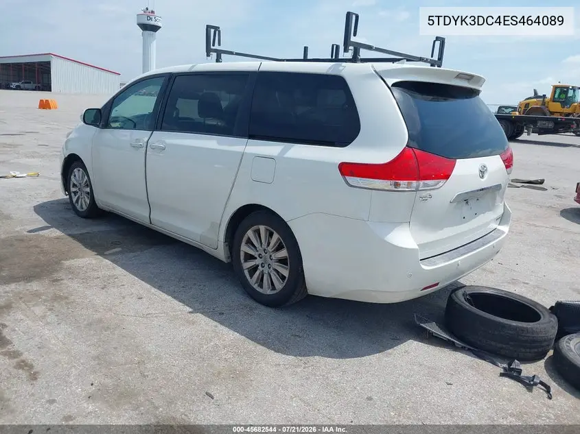 2014 Toyota Sienna Limited V6 7 Passenger VIN: 5TDYK3DC4ES464089 Lot: 45682544