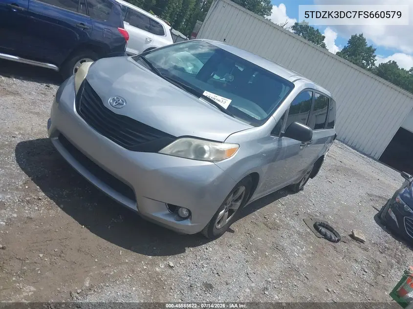 2015 Toyota Sienna L 7 Passenger VIN: 5TDZK3DC7FS660579 Lot: 45585622