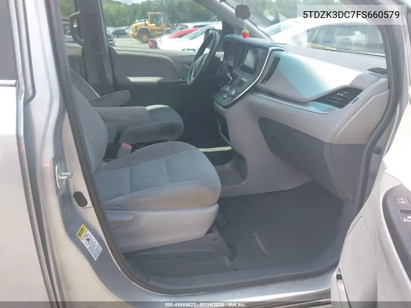2015 Toyota Sienna L 7 Passenger VIN: 5TDZK3DC7FS660579 Lot: 45585622