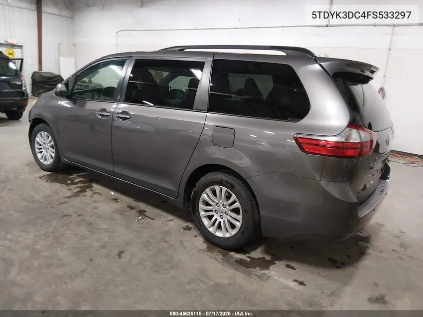 2015 Toyota Sienna Xle Premium 8 Passenger VIN: 5TDYK3DC4FS533297 Lot: 45635115