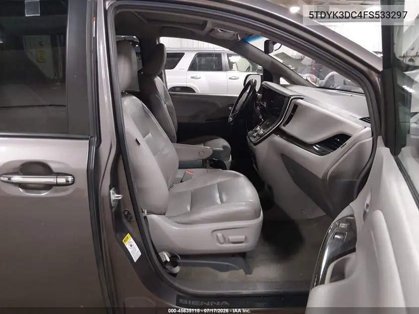 2015 Toyota Sienna Xle Premium 8 Passenger VIN: 5TDYK3DC4FS533297 Lot: 45635115