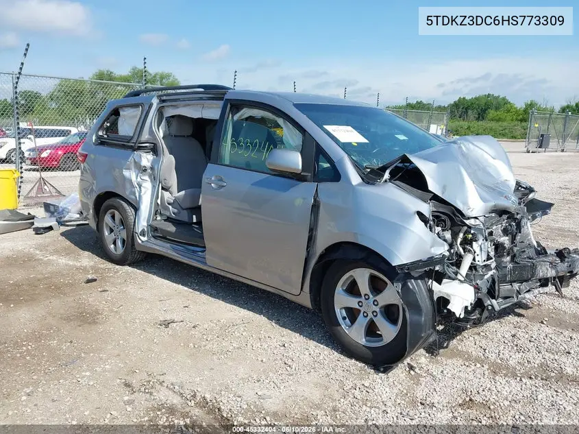 2017 Toyota Sienna Le 8 Passenger VIN: 5TDKZ3DC6HS773309 Lot: 45332404