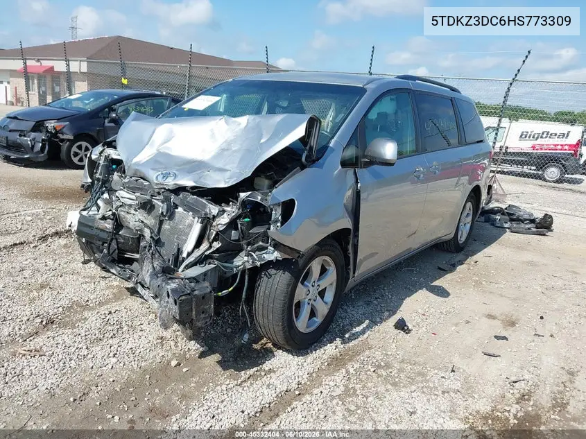 2017 Toyota Sienna Le 8 Passenger VIN: 5TDKZ3DC6HS773309 Lot: 45332404