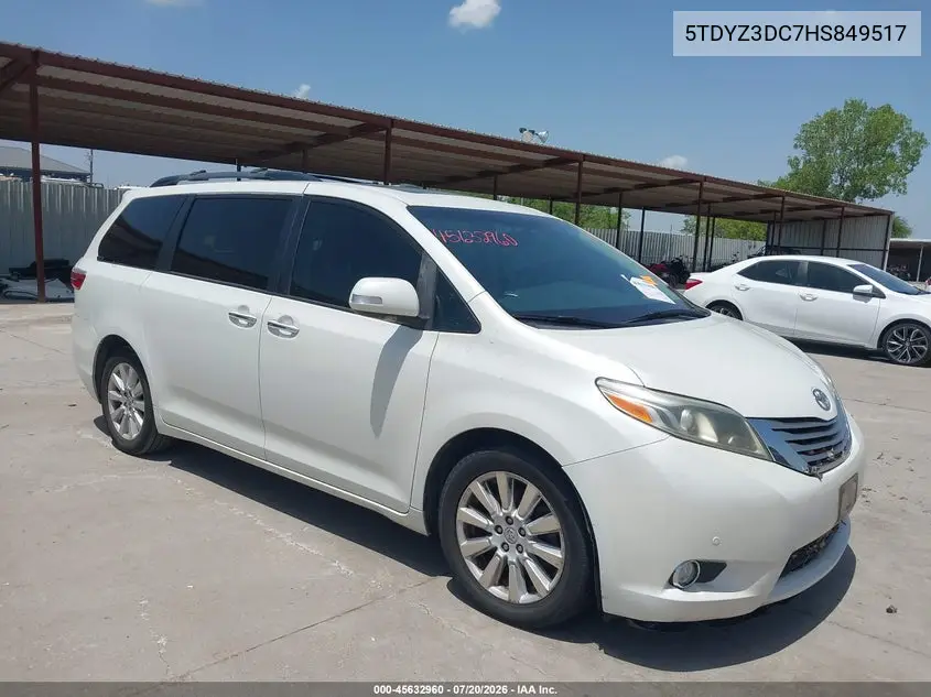 2017 Toyota Sienna Limited 7 Passenger VIN: 5TDYZ3DC7HS849517 Lot: 45632960