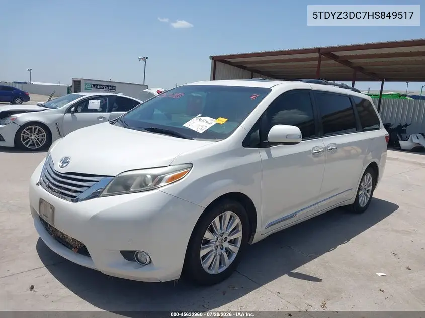 2017 Toyota Sienna Limited 7 Passenger VIN: 5TDYZ3DC7HS849517 Lot: 45632960